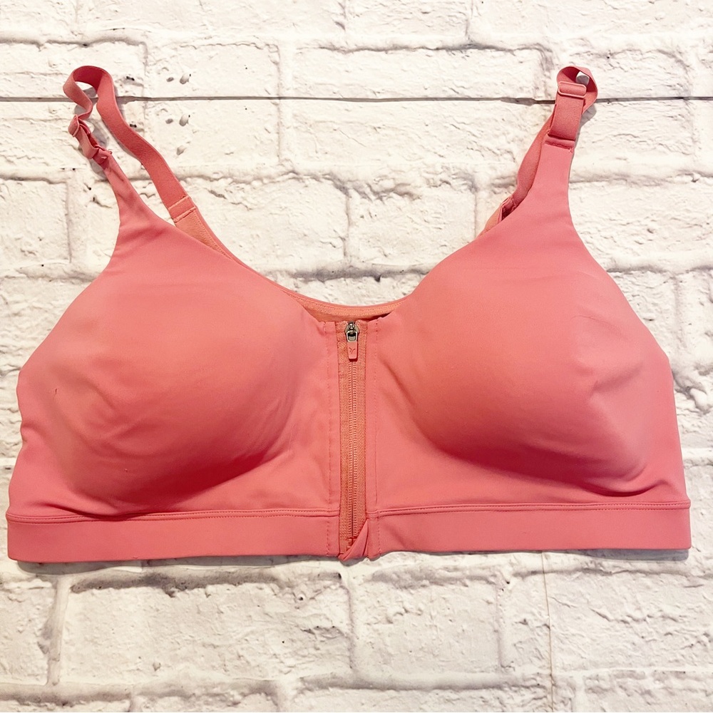 Zip front old navy power sports bra 40D pink NEW